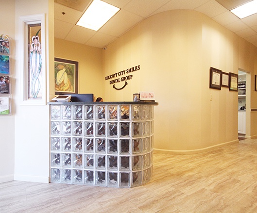 Dental office reception desk