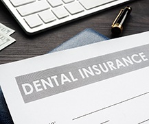 dental insurance form on table in Ellicott City
