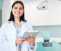 Dentist smiles