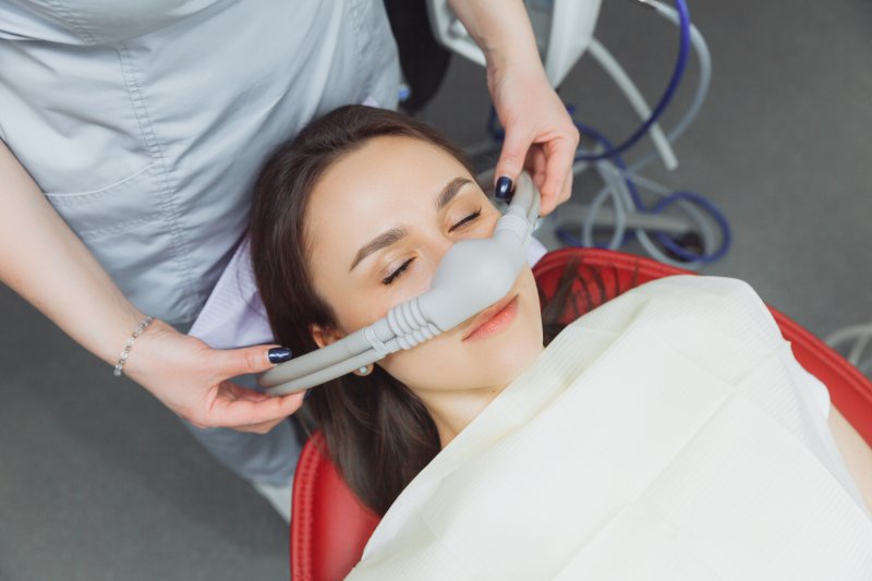 woman being sedated