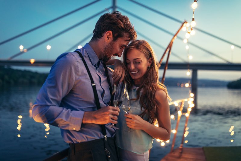 Young couple out on a date